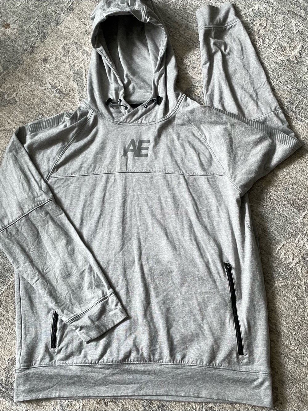 American Eagle men’s gray reflective hoodie size Large